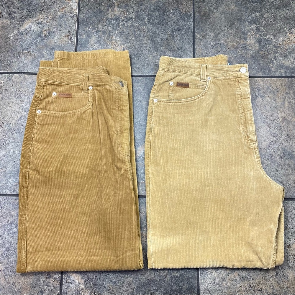 Lot of 2 Women’s VTG Pendleton Casual Straight Leg Corduroy Pants Size 14